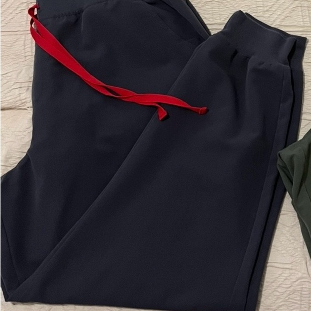 Figs Charcoal Joggers with Red Drawstring